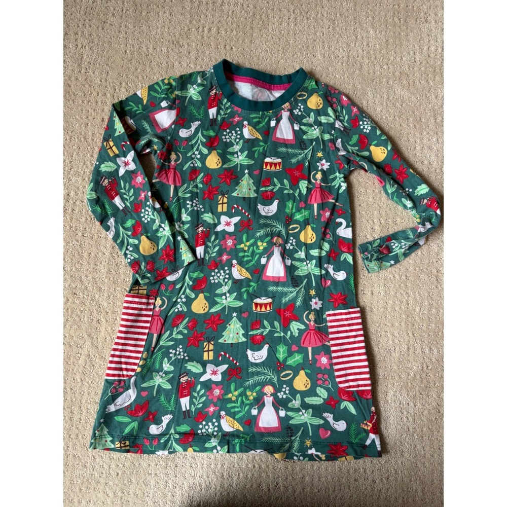 12 Days of Christmas Dress 10 Green 100% Cotton Heritage Folk Whimsigoth